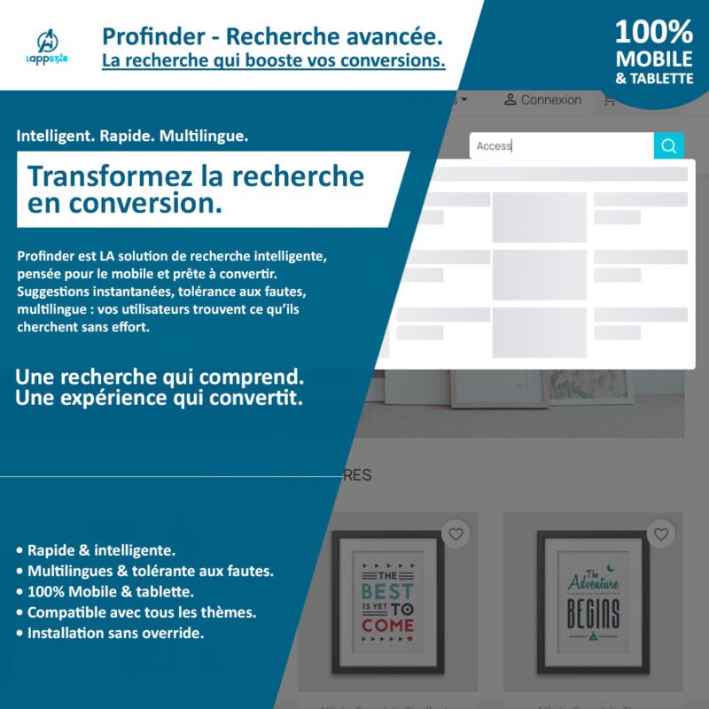 Boostez vos conversions sur PrestaShop avec Advanced Search – Profinder 2